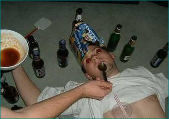Приколы над опьяненными - пить вредно